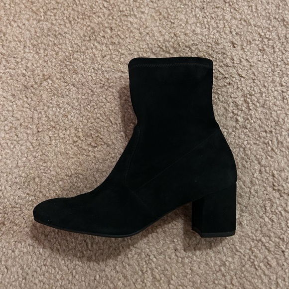 Stuart Weitzman Siggy 60 Stretch Suede Booties - Picture 3 of 4